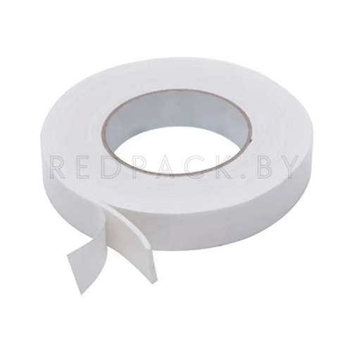 Скотч двухсторонний на вспененной основе 19мм*5м, белый