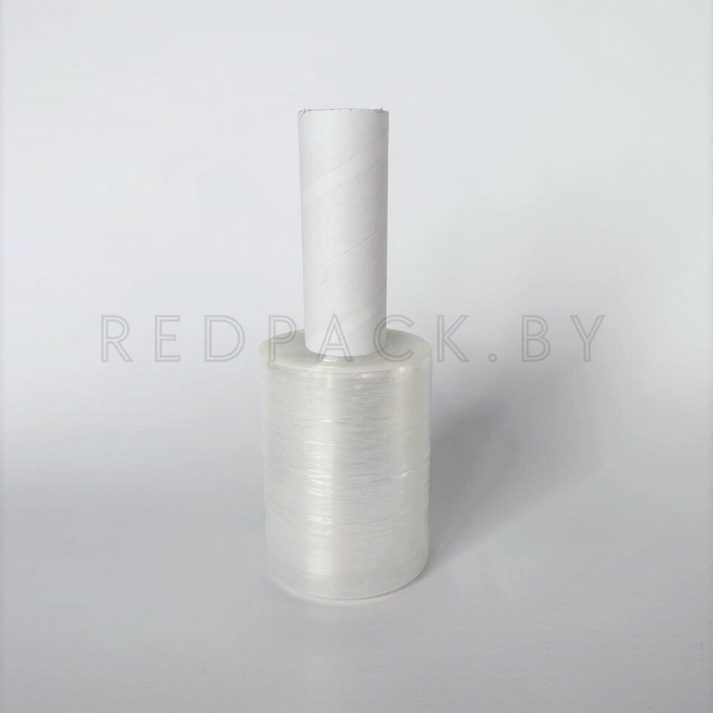 Стрейч-пленка миниролл 17мкм*125мм*0,7кг с картонной ручкой «Граната»