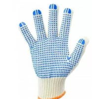 Перчатки х/б с ПВХ 4 нити белые