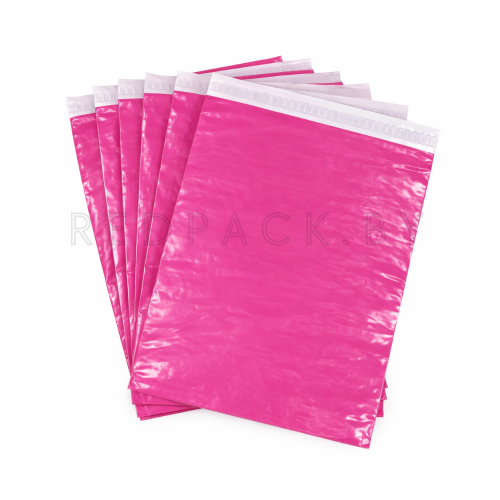 Сейф-пакет с клеевым клапаном 200*250+40мм, 60мкм, розовый, 100шт