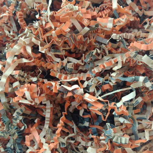 Бумажная стружка Крафт подкрашенная, 500г, гофрированная