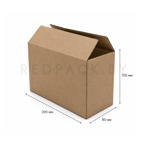 Коробка картонная 200мм*80мм*105мм