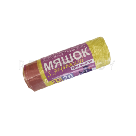 Мешки для мусора 35л, 20шт/рул, "Амикоша" с завязками