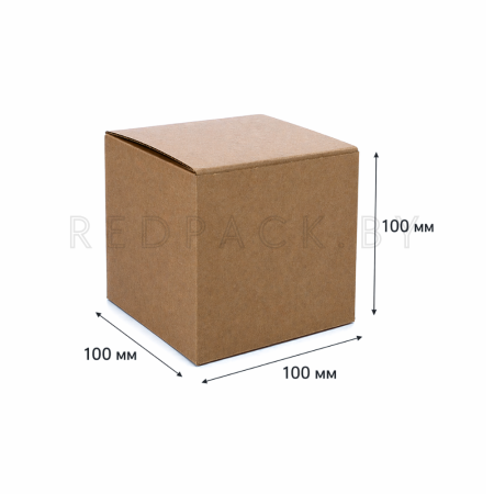 Самосборная коробка 100мм*100мм*100мм (FEFCO 0215)