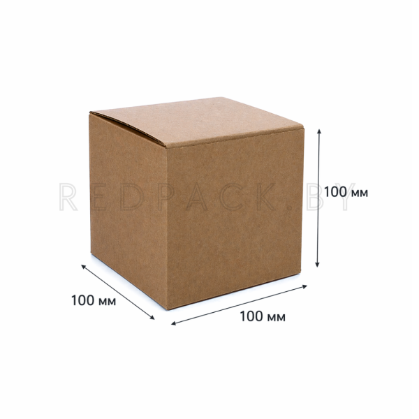 Самосборная коробка 100мм*100мм*100мм (FEFCO 0215)