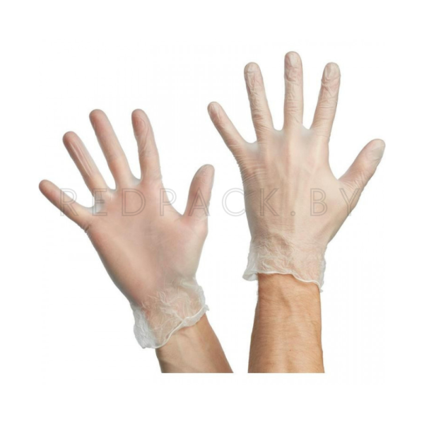 Перчатки виниловые одноразовые, размер M, 100 шт